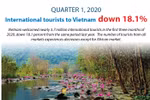 International tourists to Vietnam down 18.1% in Q1