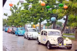 Parade of classic cars in Hoi An ancient town