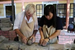 French artisan teaches disabled children to make pottery