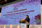 Deputy Minister of Culture, Sports and Tourism Trinh Thi Thuy speaks at the event. (Photo: VNA)
