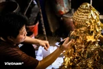 Unique gold laminating craft village in Vietnam