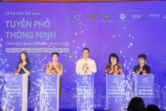 The launch of the pilot smart street model in Hoan Kiem ward, Hanoi, on October 9, 2026 (Photo: hanoimoi.vn)