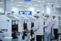 Advanced, state-of-the-art machinery has been invested in by FDI enterprises operating in industrial and economic zones in Quang Ninh province. (Photo: VNA) 