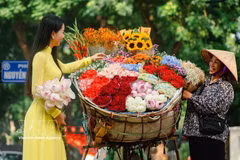Flower vendors form a distinctive feature of Hanoi’s autumn. (Photo: VNA) 