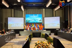 The meeting of the Steering Committee for Capacity Building Initiatives to Support ASEAN Financial Integration (SCCB) in Quang Ninh province (Photo: Quang Ninh Newspaper)