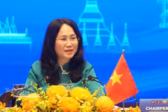 Vietnamese Minister of Culture, Sports and Tourism Lam Thi Phuong Thanh delivers the opening remarks at the 8th CLMV Tourism Ministers’ Meeting in Ho Chi Minh City on August 27. (Photo: VNA) 