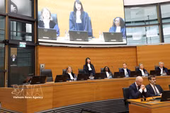 Vietnamese Judge Nguyen Thi Lan Anh sworn in at ITLOS in Hamburg (Photo: VNA) 