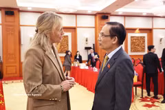 Minister of Foreign Affairs Le Hoai Trung and his Icelandic counterpart Þorgerður Katrín Gunnarsdóttir (Photo: VNA)