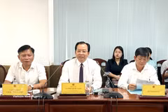 Vuong Quoc Nam, Vice Chairman of the Can Tho People’s Committee, at the meeting. (Photo: VNA)