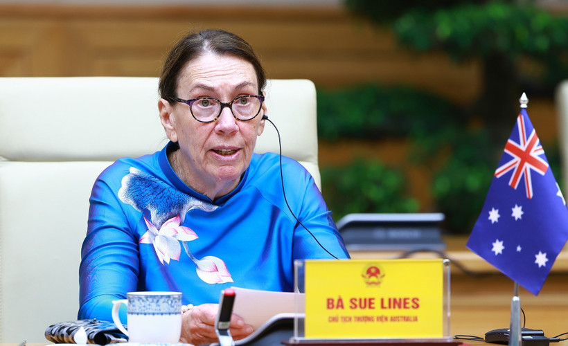 President of the Australian Senate Sue Lines in Hanoi in 2024. (Photo: VNA)