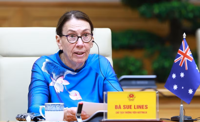 President of the Australian Senate Sue Lines in Hanoi in 2024. (Photo: VNA)