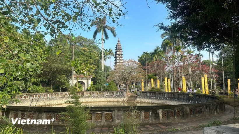 Pho Minh Tower stands as the architectural centrepiece of Pho Minh Pagoda. (Photo: VietnamPlus)