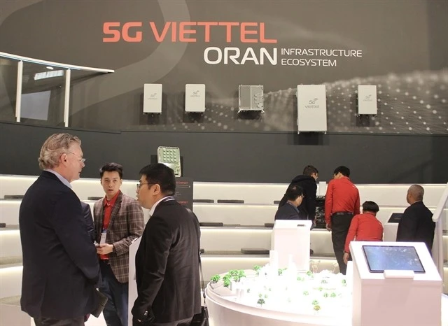 Viettel's booth at the Mobile World Congress 2024 (Photo: VNA)