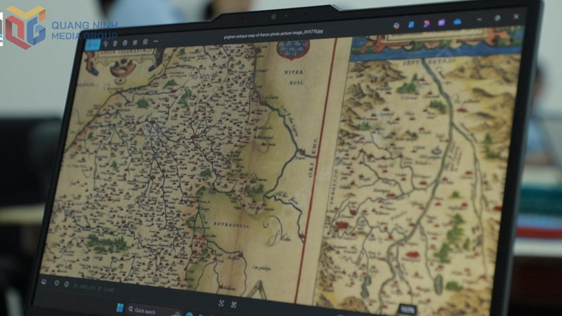 A digitised French-language document. (Photo: baoquangninh.vn)