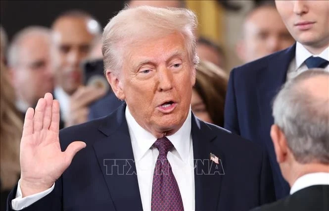 Donald Trump is sworn in as the 47th President of the US on January 20 at the US Capitol. (Photo: REUTERS/VNA)