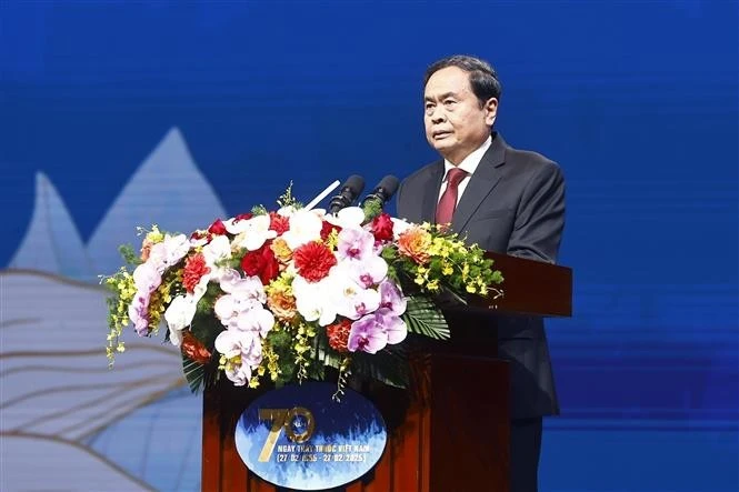 National Assembly Chairman Tran Thanh Man addresses the ceremony marking the 70th anniversary of the Vietnamese Doctors’ Day in Hanoi on February 26. (Photo: VNA)