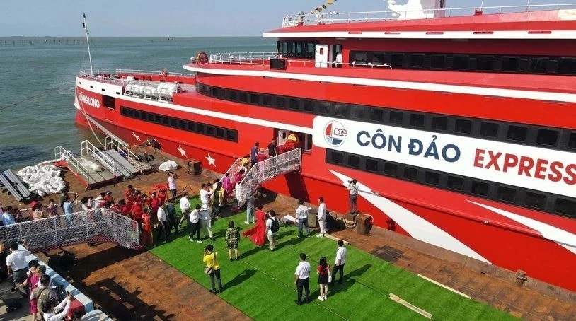 Thang Long ferry at Cau Da port in Ba Ria - Vung Tau province. (Photo: VNA)