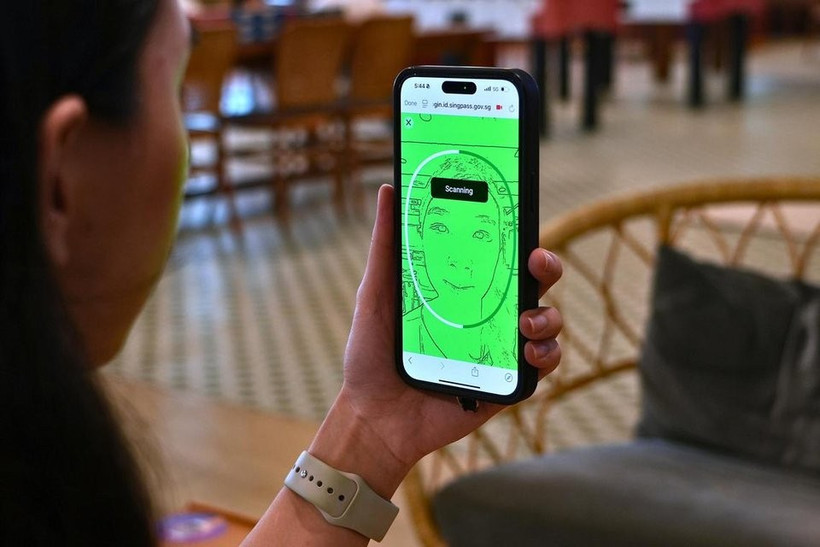 Facial verification protects citizens’ online accounts by matching their faces with government records in real time. (Photo: GovTech)