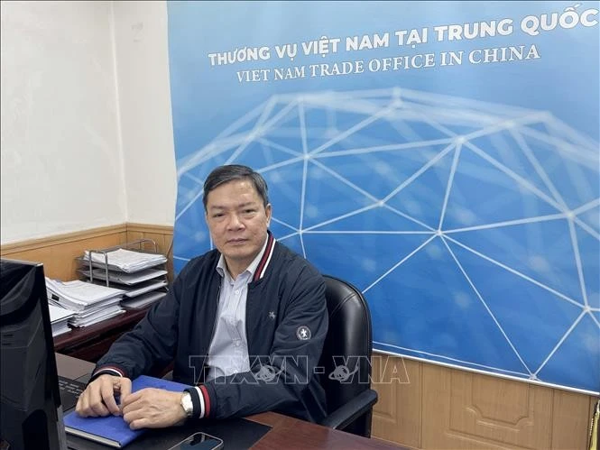 Vietnamese Trade Counsellor in China Nong Duc Lai (Photo: VNA)