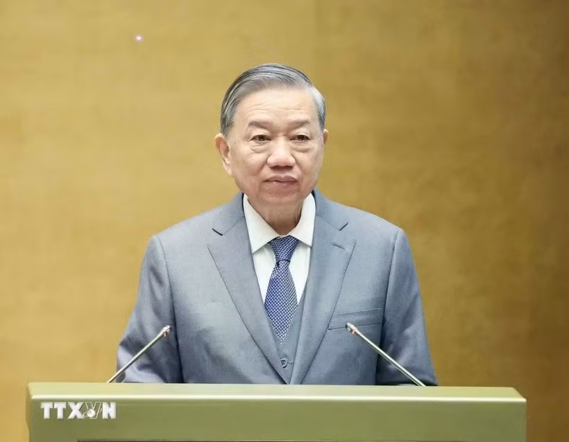 Party General Secretary To Lam speaks at the conference (Photo: VNA)