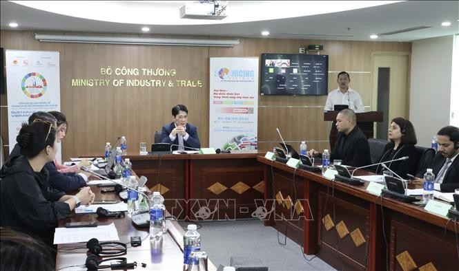 A view of the seminar "“Vietnam International Sourcing – Diversifying export markets” in HCM City on August 1, 2025. (Photo: VNA)