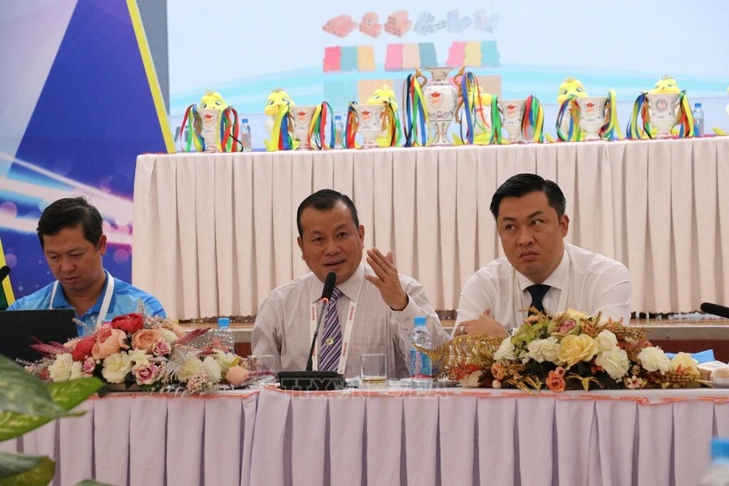 Representatives of the tournament organisers at the press conference. (Photo: VNA)