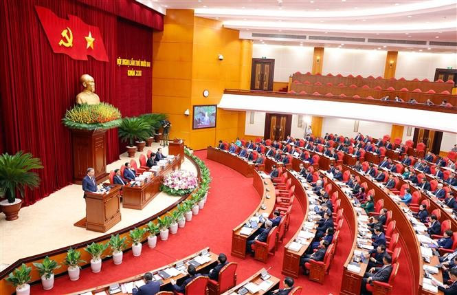 At the opening ceremony of the 13th Party Central Committee’s 12th plenum in Hanoi on July 18. (Photo: VNA)