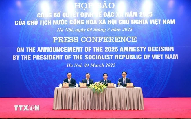 At the press conference (Photo: VNA)