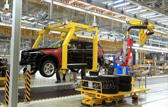 Car production at VinFast plant in Cat Hai, Hai Phong city. (Photo: VNA)