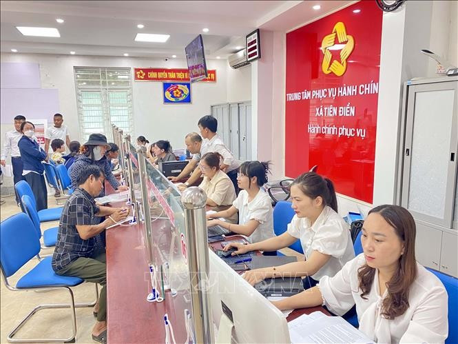 The public administrative service centre of Tien Dien commune in Ha Tinh province (Photo: VNA)