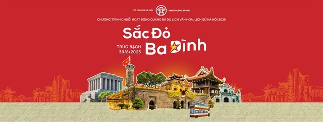 A poster introduces Sac Do Ba Dinh (Red Color of Ba Dinh) programme. Photo courtesy of Hanoi Department of Tourism. (Photo: VNA)