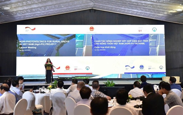 Dr Michaela Baur, Country Director at GIZ Vietnam, delivers a speech at the event. (Photo: VNA)