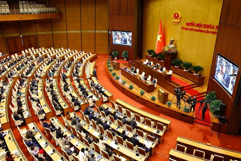 At the ongoing ninth extraordinary session of the National Assembly on February 19. (Photo: VNA)