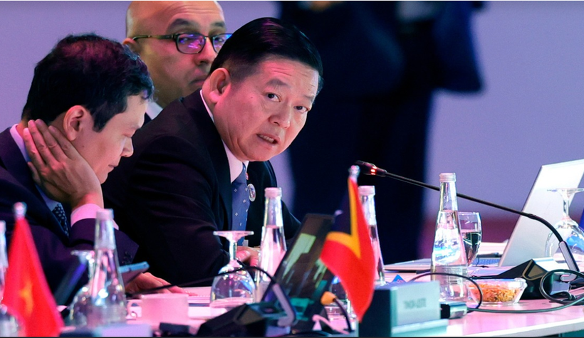 ASEAN Secretary-General Dr Kao Kim Hourn speaks at the event. (Photo: Bernama)