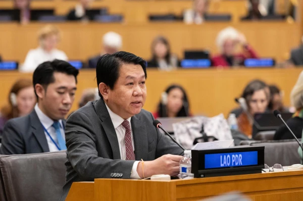 mbassador Anouparb Vongnorkeo, Permanent Representative of Laos to the United Nations (UN) (Photo: https://kpl.gov.la/) 