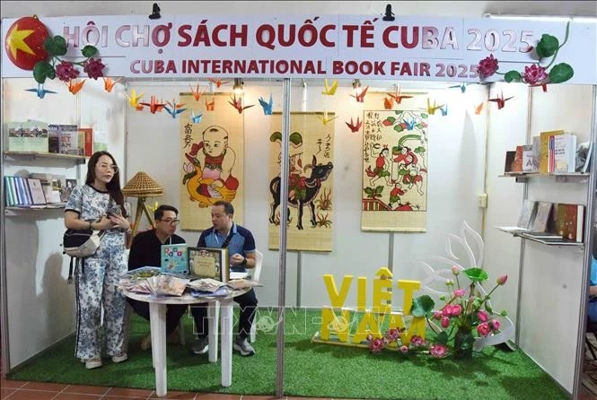 The Vietnamese space at the 33rd edition of the Havana International Book Fair, which is running from February 13-23. (Photo: VNA)