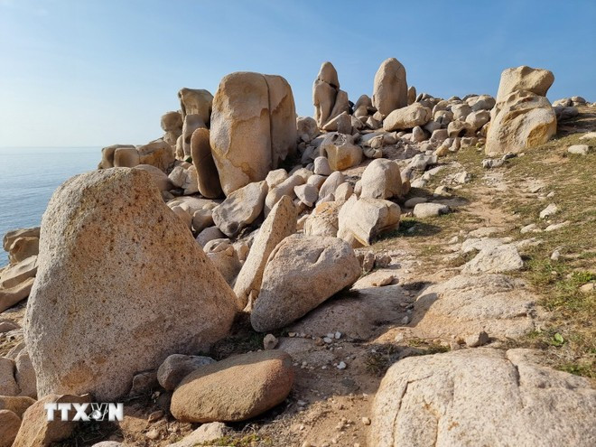 Granite blocks in Nui Chua National Park come in all shapes and sizes. (Photo: VNA)