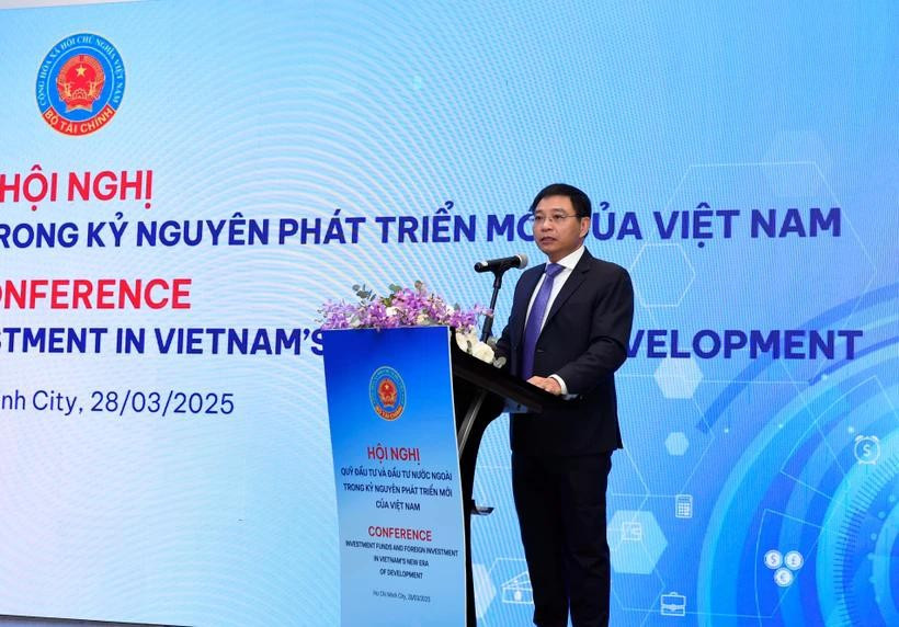 Photo: Minister of Finance Nguyen Van Thang emphasises that the Party and Government have given clear directions to untangle bottlenecks and unlock all available resources for development. (Photo: VietnamPlus)