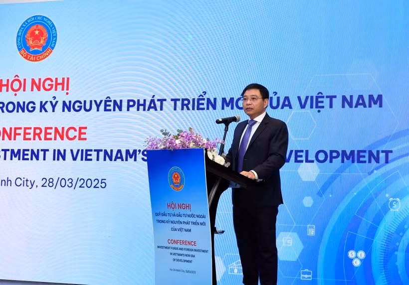 Photo: Minister of Finance Nguyen Van Thang emphasises that the Party and Government have given clear directions to untangle bottlenecks and unlock all available resources for development. (Photo: VietnamPlus)
