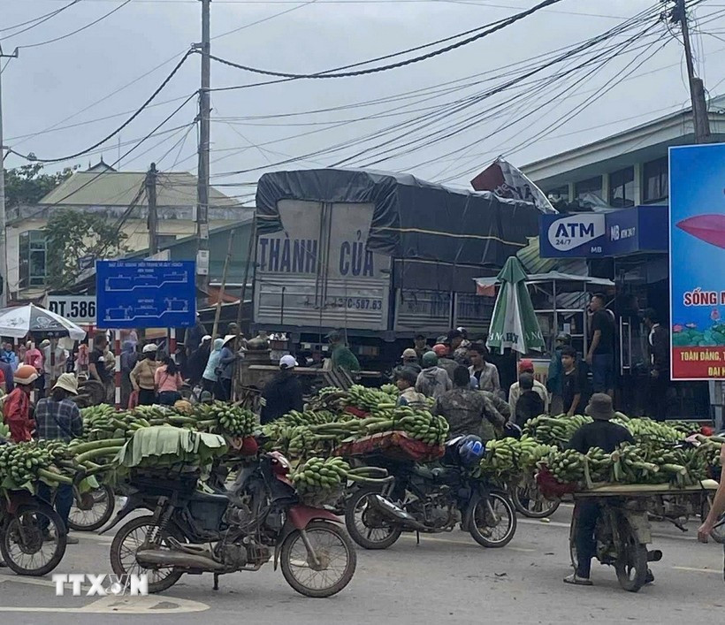 The scene of the accident in Quang Tri on September 17 morning (Photo: VNA)