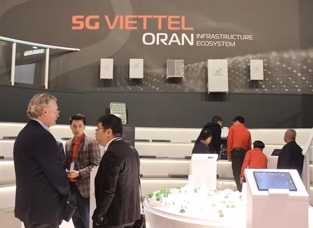 Viettel's booth at the Mobile World Congress 2024 (Photo: VNA)