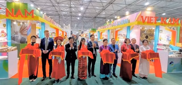 The opening of the Ho Chi Minh City Pavilion at the 2025 Saudi Food Show being held from May 12 to 14 at the Riyadh Front Exhibition and Conference Centre. (Photo: courtesy of ITPC)
