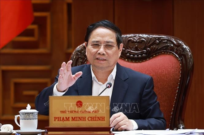 Prime Minister Pham Minh Chinh at the conference (Photo: VNA)