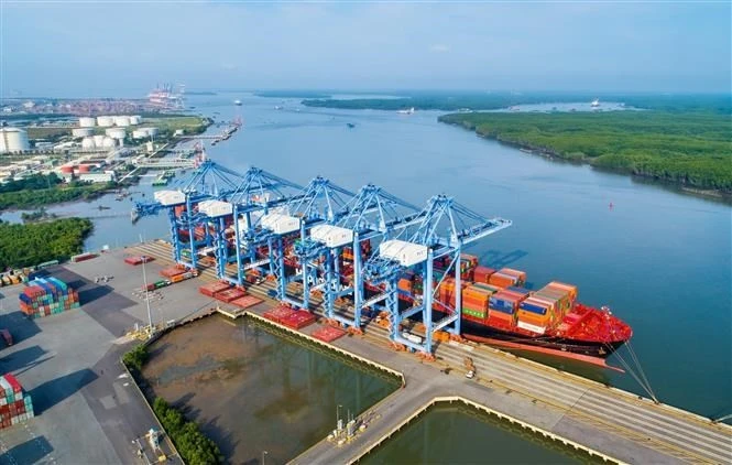 Cai Mep - Thi Vai deep-water port in Phu My town, Ba Ria - Vung Tau province is an important condition contributing to attracting FDI to the Southeast region. (Photo: VNA)
