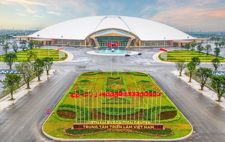The Vietnam Exposition Centre where the exhibition on national achievements takes place. (Photo: VNA)