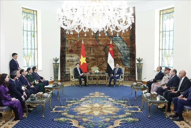 At the talks between the Vietnamese and Angolan Presidents in Luanda on August 7, 2025. (Photo: VNA)