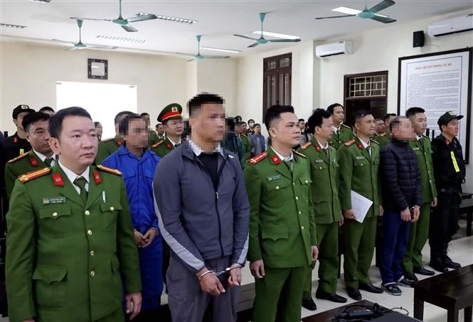 Defendants at the court (Photo: VNA)