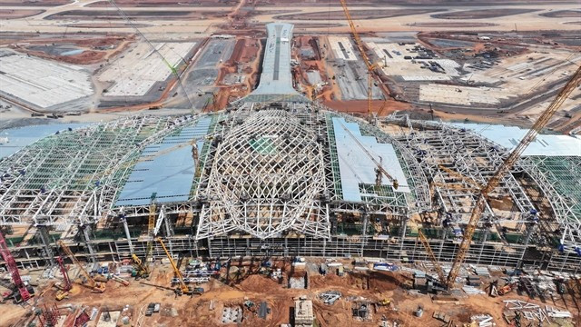 At the construction site of Long Thanh International Airport. (Photo: VNA)