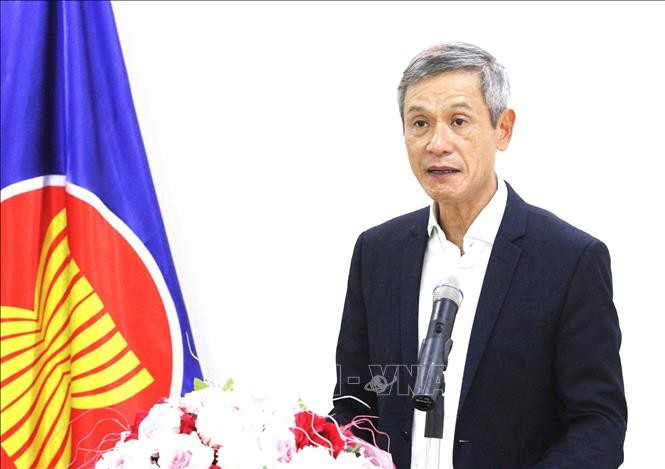 Vietnamese Ambassador to Cambodia Nguyen Minh Vu speaks at the event (Photo: VNA)