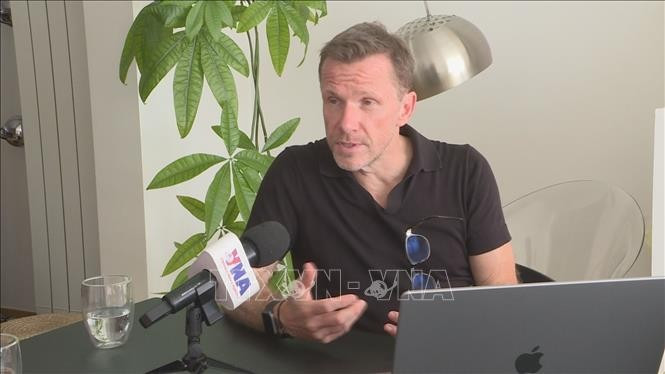 David Grunewald, a lecturer at the Université Libre de Bruxelles (ULB) (Photo: VNA)